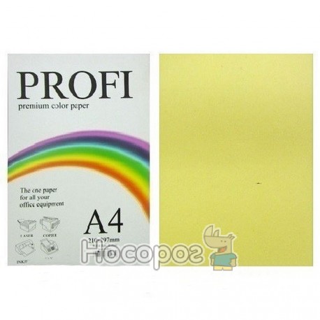 Папір кольоровий PROFI А4/160г (250л) Light Yellow №160 (жовтий) (36407)