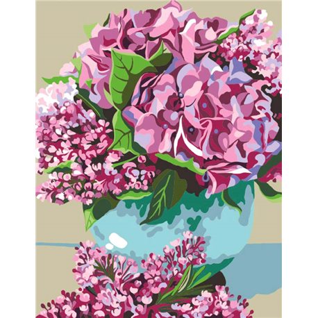 Набор, акриловая живопись по номерам, "Цветы весны", ROSA START N0001379