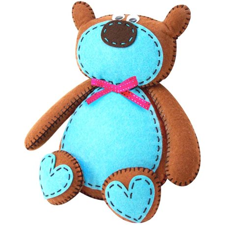 Набор, создай игрушку из фетра, медвеженок Брауни, ROSA KIDS N000232