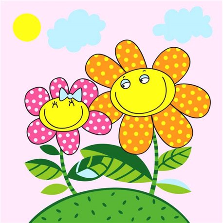 Набор, разрисовка по номерам «Дружественные улыбки», ROSA KIDS N0000226