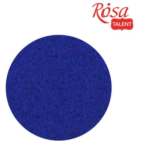 Фетр листовий (поліестер), 21х29,7 см, Синій темний, м'який, 180г / м2, ROSA TALENT A4-034