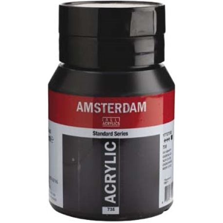 Краска акриловая AMSTERDAM, (735) Оксидный черный, 500 мл, Royal Talens 17727352
