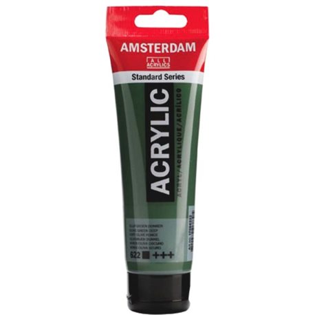 Краска акриловая AMSTERDAM, (622) Оливковый зеленый темный, 120 мл, Royal Talens 17096222
