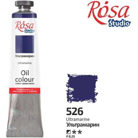 Фарба олійна, Ультрамарин, 60мл, ROSA Studio 326526