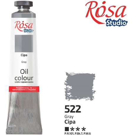 Фарба олійна, Сіра, 60мл, ROSA Studio 326522