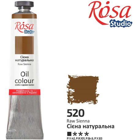 Краска масляная, Сиена натуральная, 60мл, ROSA Studio 326520