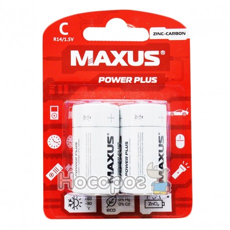 Батарейки MAXUS Zinc-Carbon R14-С-С2