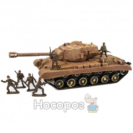 Набор военный М 48 А (танк инертный, 6 солдатиків) (24)