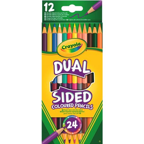 Набір двосторонніх кольорових олівців Crayola 12 шт [68-6100]
