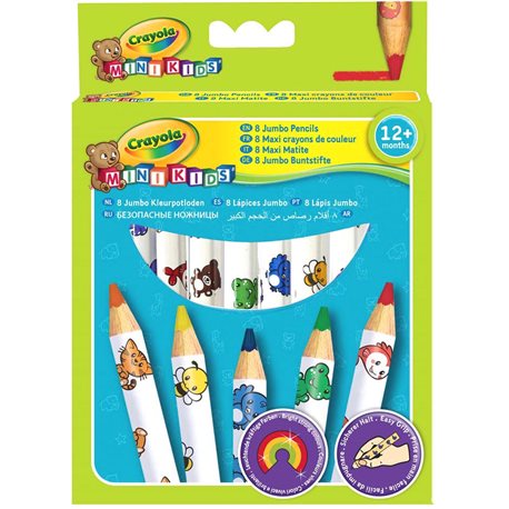 Дитячі кольорові олівці Crayola Mini kids 8 шт [3678]