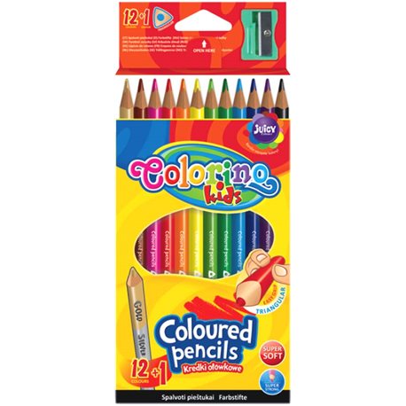 Олівці кольорові трикутні Colorino 12 кольорів [54706PTR]