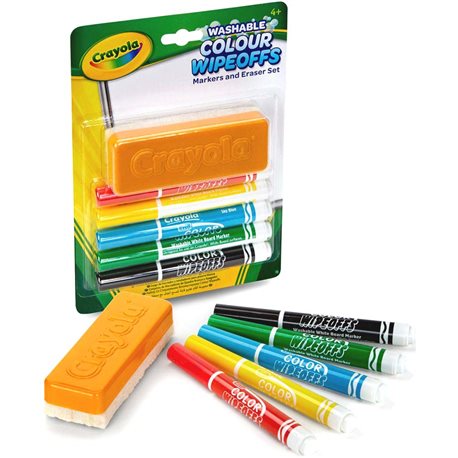 Фломастери для дошки Crayola 5 шт зі щіткою [98-9302]