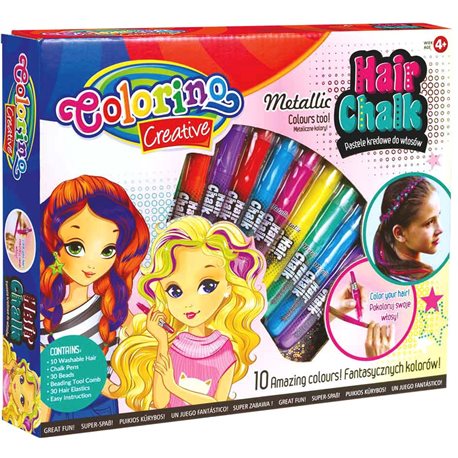 Мел для волос в карандашах Colorino 10 цветов в подарочной упаковке [68635PTR]