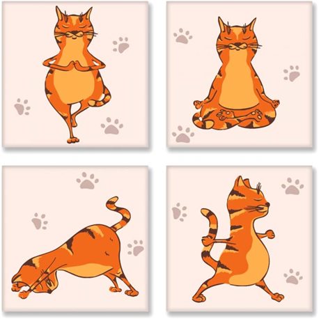 Набір для розпису по номерам Yoga-cat [KNP010]