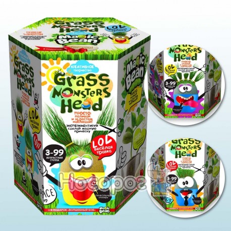 Набор креативного творчества GRASS MONSTER HEAD GMH-01-01U/ДТ-OO-09150