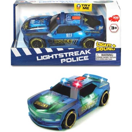 3763001 Скоростной автомобиль «Сполохи света. Полиция »с изменением цвета, звук. и свет. эффектами, 20 см,