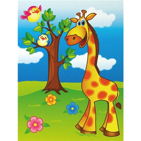 Розпис по полотну "Веселий жирафик" (7100)