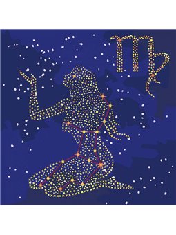 Картина за номерами - Зоряний знак Діва з фарбою металік (КН9512)