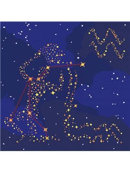 Картина за номерами "Зоряний знак Водолій" з фарбою металік Ідейка (КН9509)