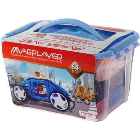 MagPlayer Конструктор магнітний 64 од. (MPT-64)