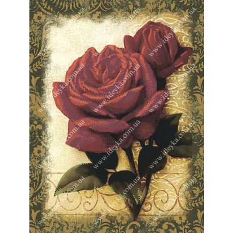 Вышивка бисером - Красные розы [ВБ1027]