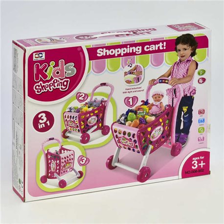Игровой набор 008-902 "Супермаркет" (10) тележка с продуктами, играет мелодия, светится, в коробке [61695]