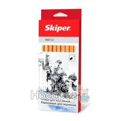 Карандаши графитные Skiper 9307-12 разной твердости
