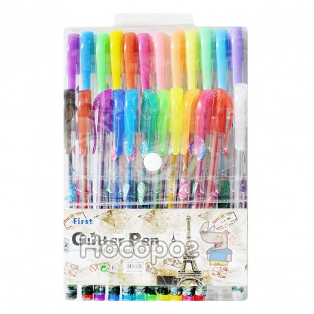 Ручки в наборі 031-24 кольорів гель глітер ароматизовані