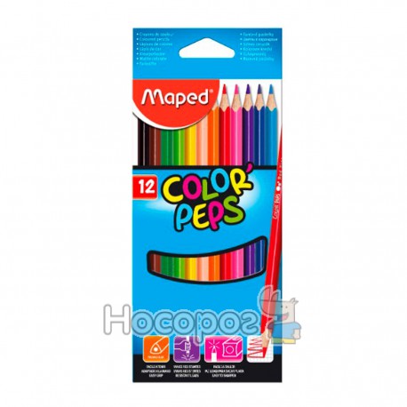 Олівці кольорові Maped Color Peps 12 кольорів