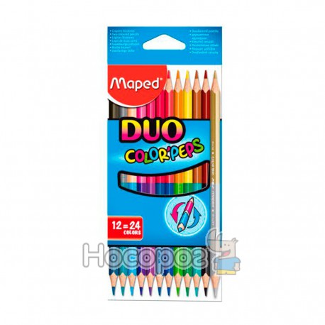 Олівці кольорові двосторонні Maped Color Peps Duo 24 кольори