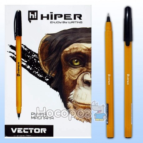 Ручка масляная Hiper Vector HO-600 черная