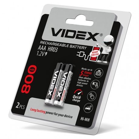 291765 Акумулятор HR03/ААА 800mAh, 1,2 V 2шт