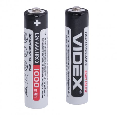 291789 Аккумулятор Videx HR03/ААА 1000mAh, 1.2V 2шт