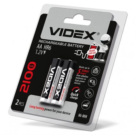 291796 Акумулятор Videx HR6/АА 2100mAh, 1.2V 2шт