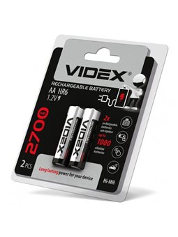 291819 Акумулятор Videx HR6/AA 2700mAh, 1.2V, 2шт уп