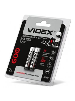 291826 Акумулятор HR03/ААА 600mAh, 1.2 V 2шт
