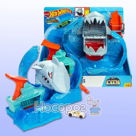 Игровой набор Голодная Акула-робот серия Измени цвет Hot Wheels GJL12