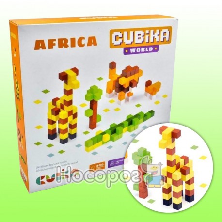 Деревянный конструктор Cubika World Африка 15306