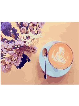 Картина по номерам Brushme Лавандовый кофе [GX22206]