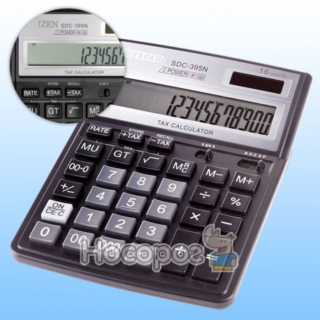 Калькулятор CITIZEN SDC-395 N бухгалтерський