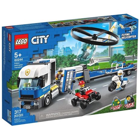 Конструктор LEGO® "Перевезення поліцейського гелікоптера" 60244 City