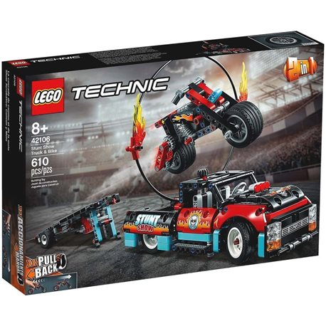 Конструктор LEGO® "каскадерская грузовик и мотоцикл" 42106 Technic