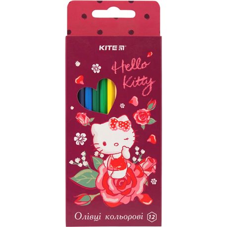 Карандаши цветные Kite Hello Kitty HK19-051, 12 цветов