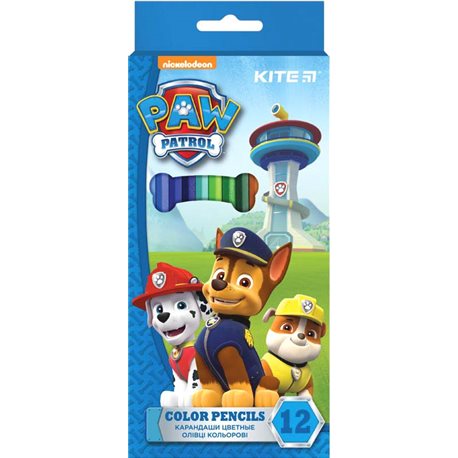 Карандаши цветные Kite Paw Patrol, 12 цветов PAW18-051