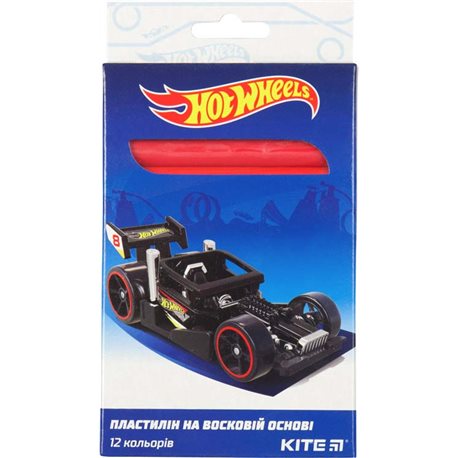 Пластилін восковий Kite Hot Wheels HW19-086, 12 кольорів, 200 г