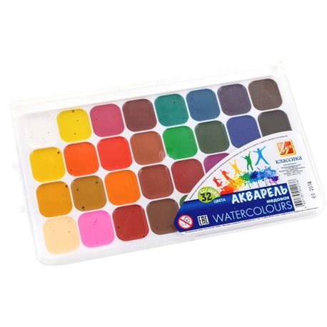 Фарби акварельні Луч Класика 32 кольору (4601185012176)