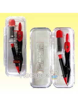 Циркуль в пластиковом пенале и грифели IF-8049, F24778-8