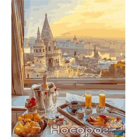 Картина за номерами Brushme 'Сніданок з видом на старе місто' [GX29263]