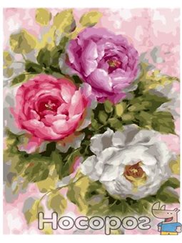 Картина по номерам Brushme 'Три пионовидные розы' [GX25869]