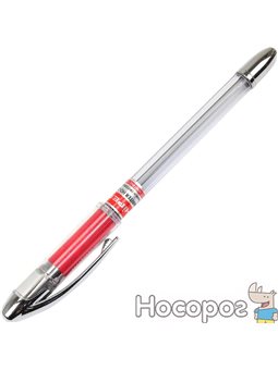 Ручка масляна кулькова Hiper MaxWriter Silver 2500 м 0,7 мм червона (10) №HO-338